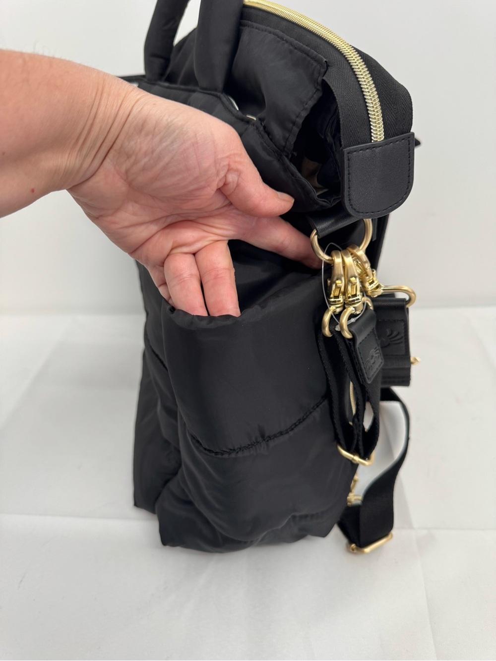 Itzy Ritzy Dream Convertible Diaper Bag - 14 Pockets & Changing Pad, Black - Picture 13 of 16
